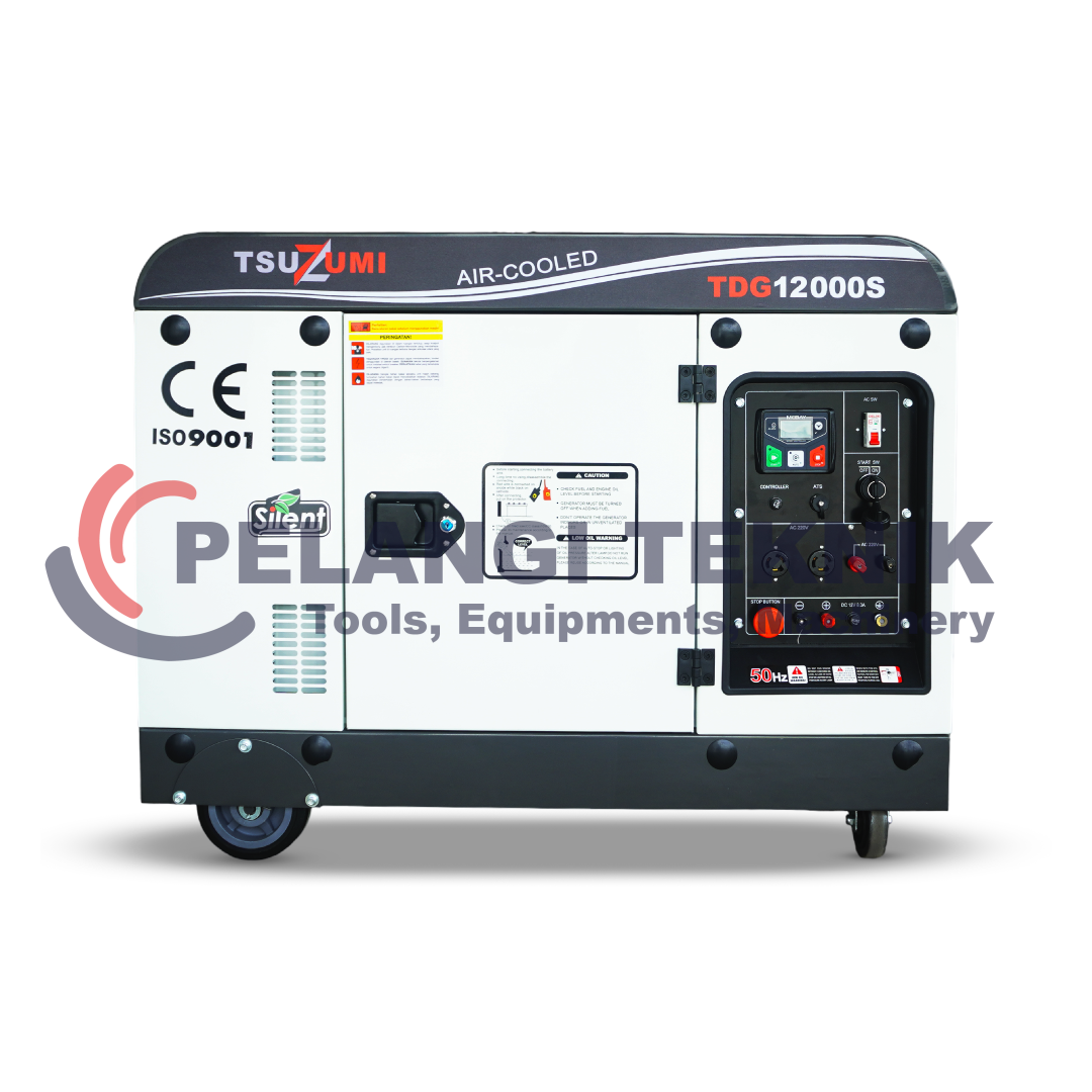 Genset Silent Diesel 12 Kva 1 Phase Tsuzumi TDG12000S - Pelangi Teknik