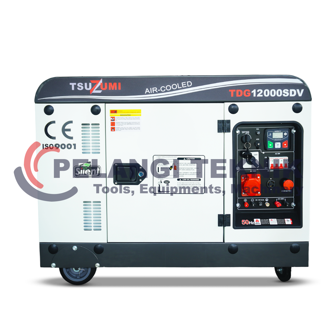 Genset Silent Diesel 12 Kva 3 Phase Tsuzumi TDG12000SDV - Pelangi Teknik