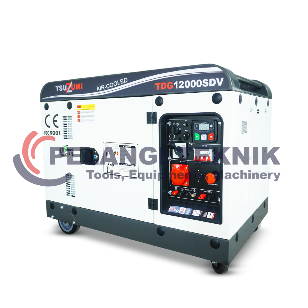 Genset Silent Diesel 12 Kva 3 Phase Tsuzumi TDG12000SDV - Pelangi Teknik