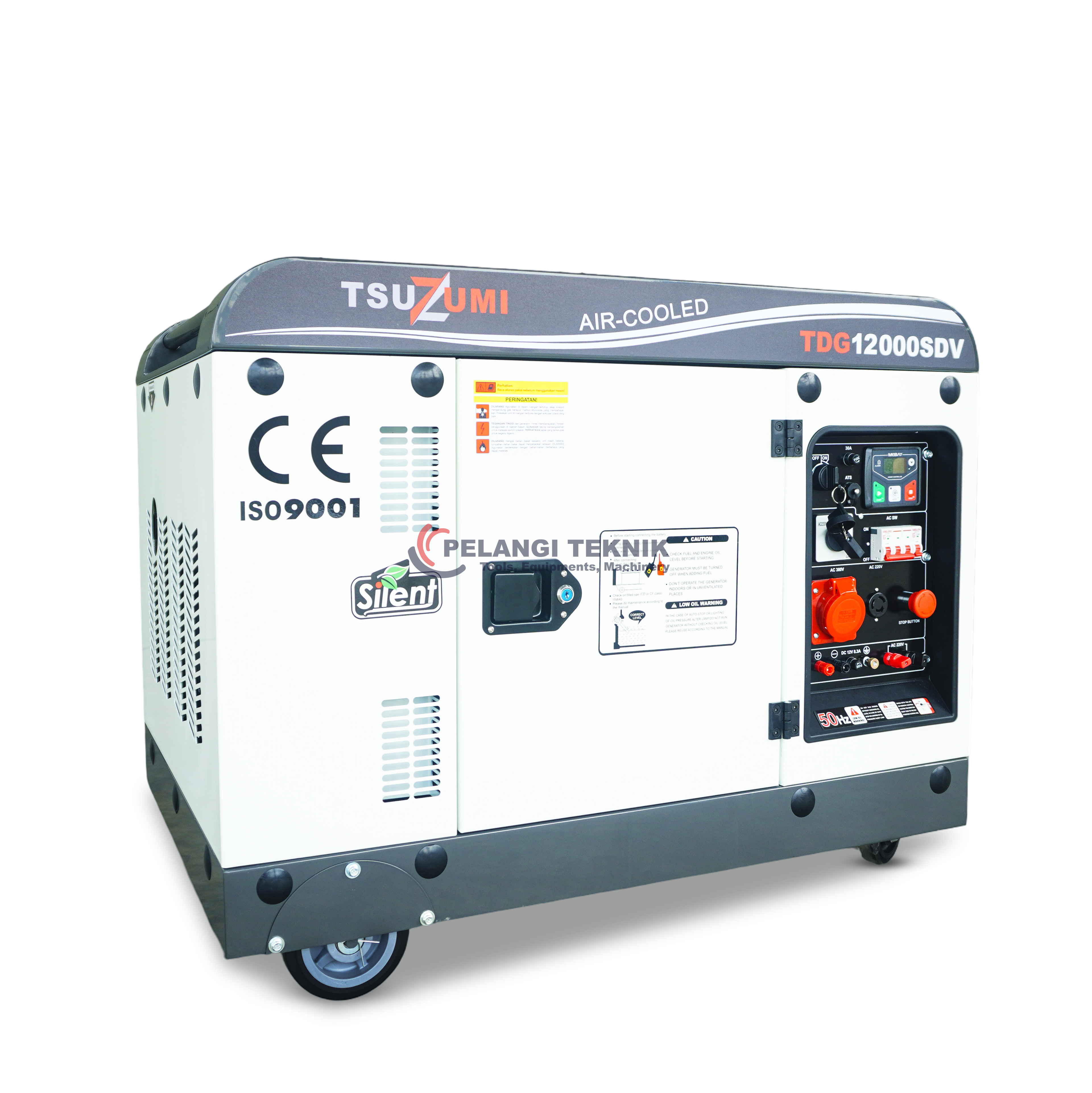 Genset Silent Diesel 12 Kva 3 Phase Tsuzumi TDG12000SDV - Pelangi Teknik