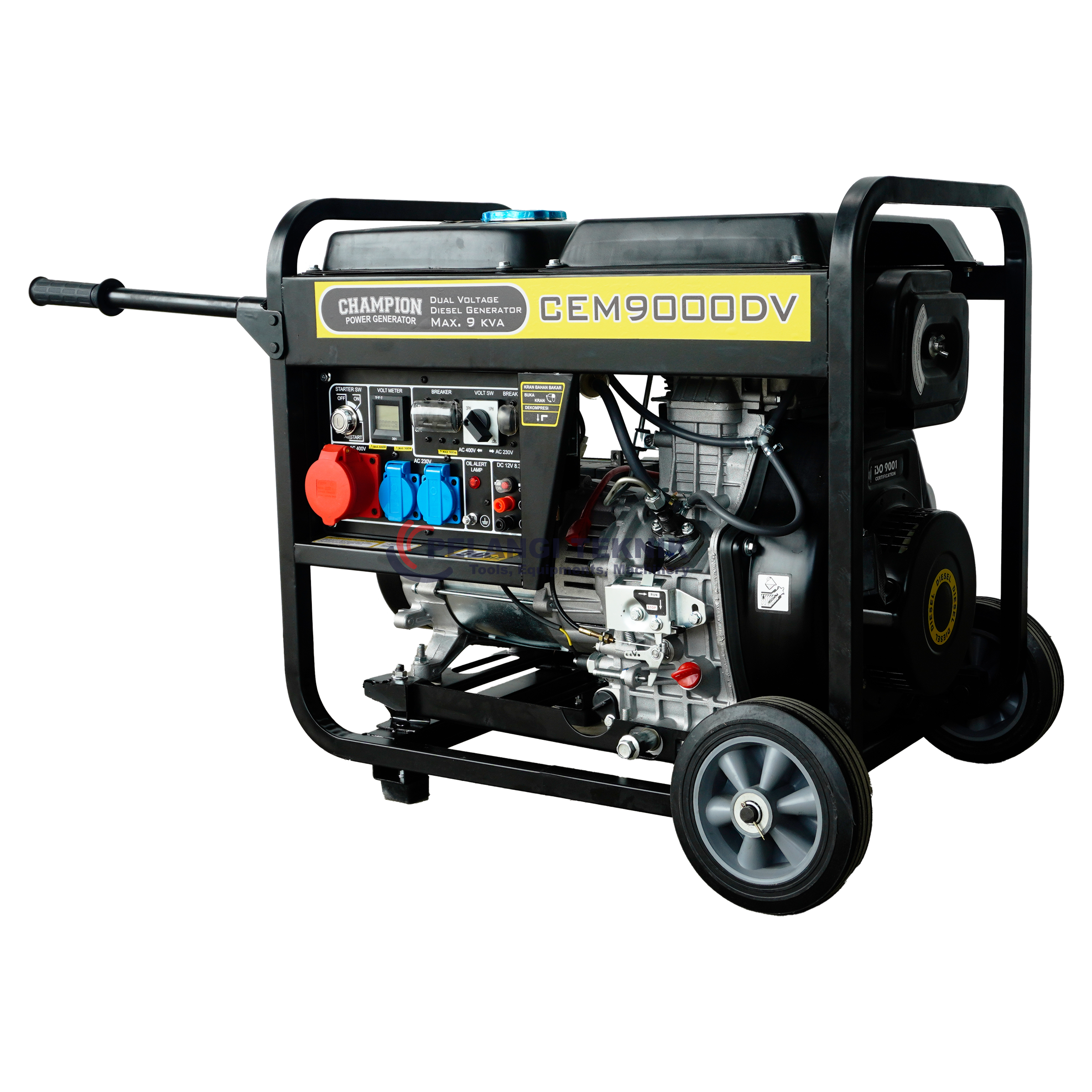 GENSET OPEN 7000 WATT SOLAR 3 PHASE DAN 1 PHASE CHAMPION CEM9000DV - Pelangi Teknik