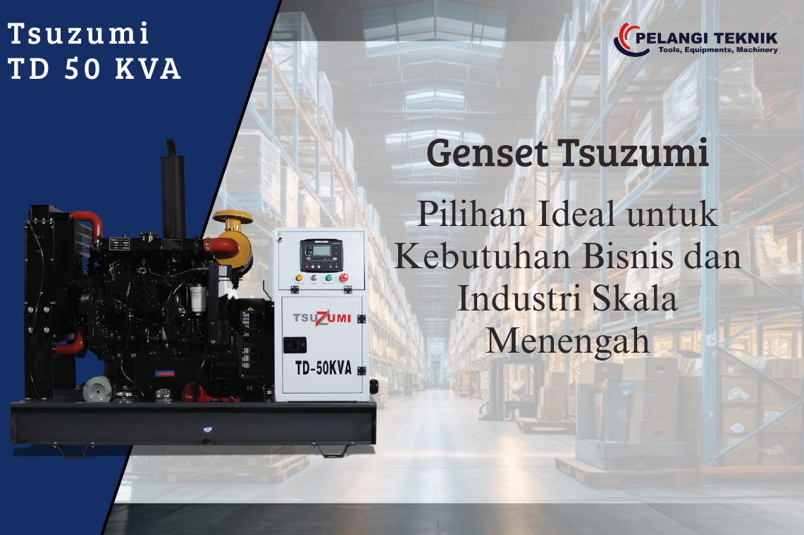 Genset Open 50 KVA Tsuzumi untuk Industri