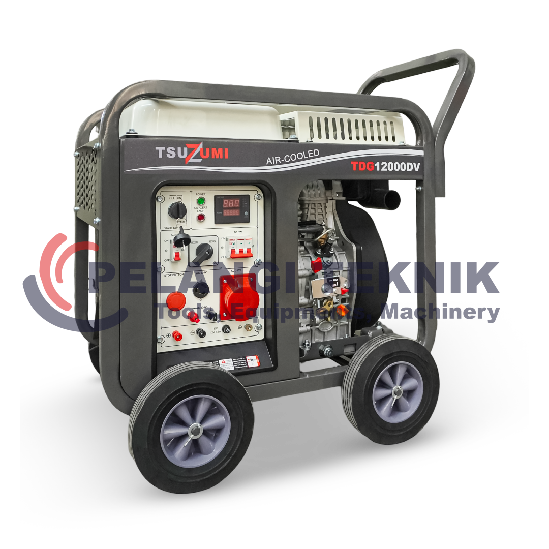 Genset Open Diesel 12 Kva 3 Phase 8000 Watt Tsuzumi TDG12000DV - Pelangi Teknik