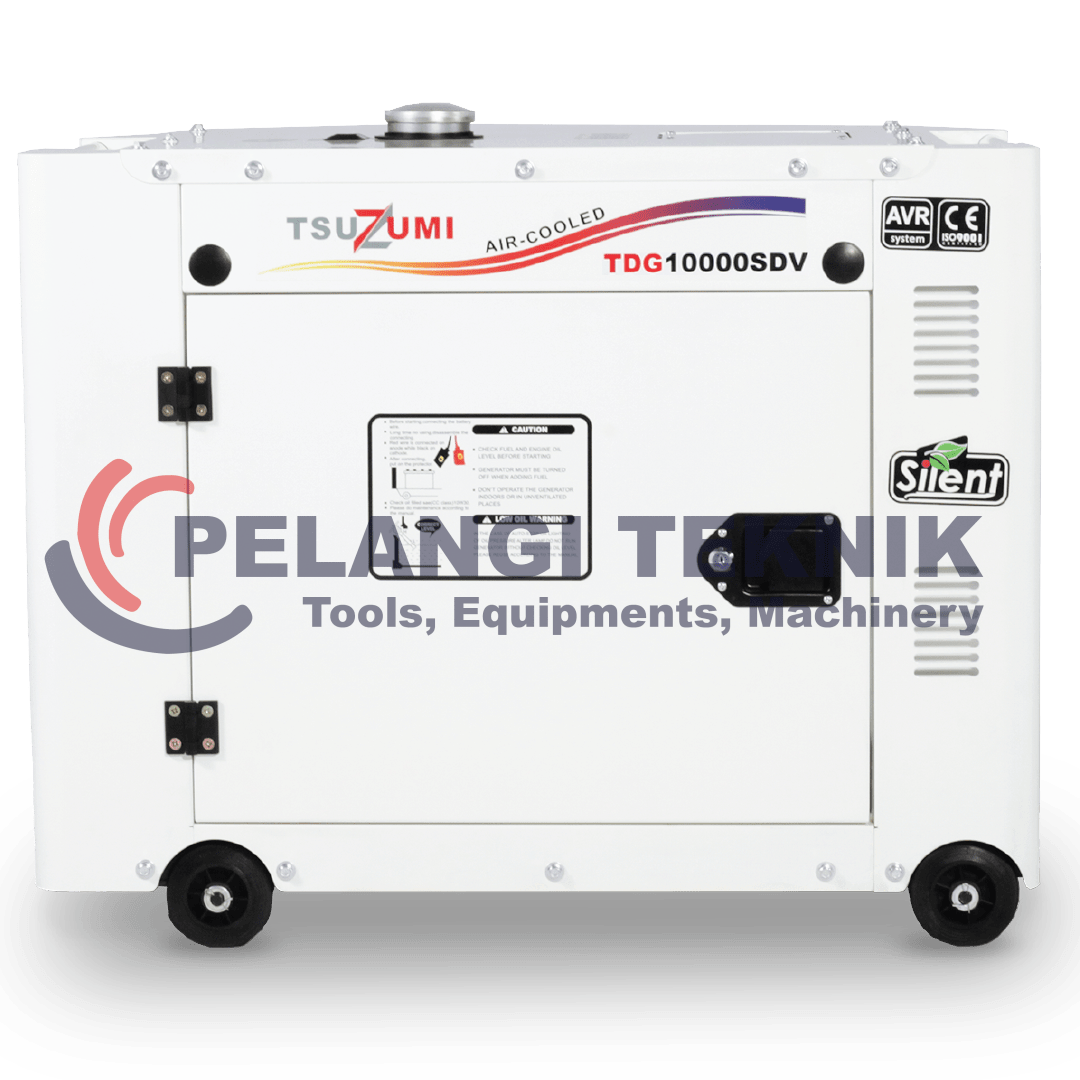 Genset Silent Diesel 9 Kva 7000 watt 3 Phase Tsuzumi TDG 10000 SDV - Pelangi Teknik
