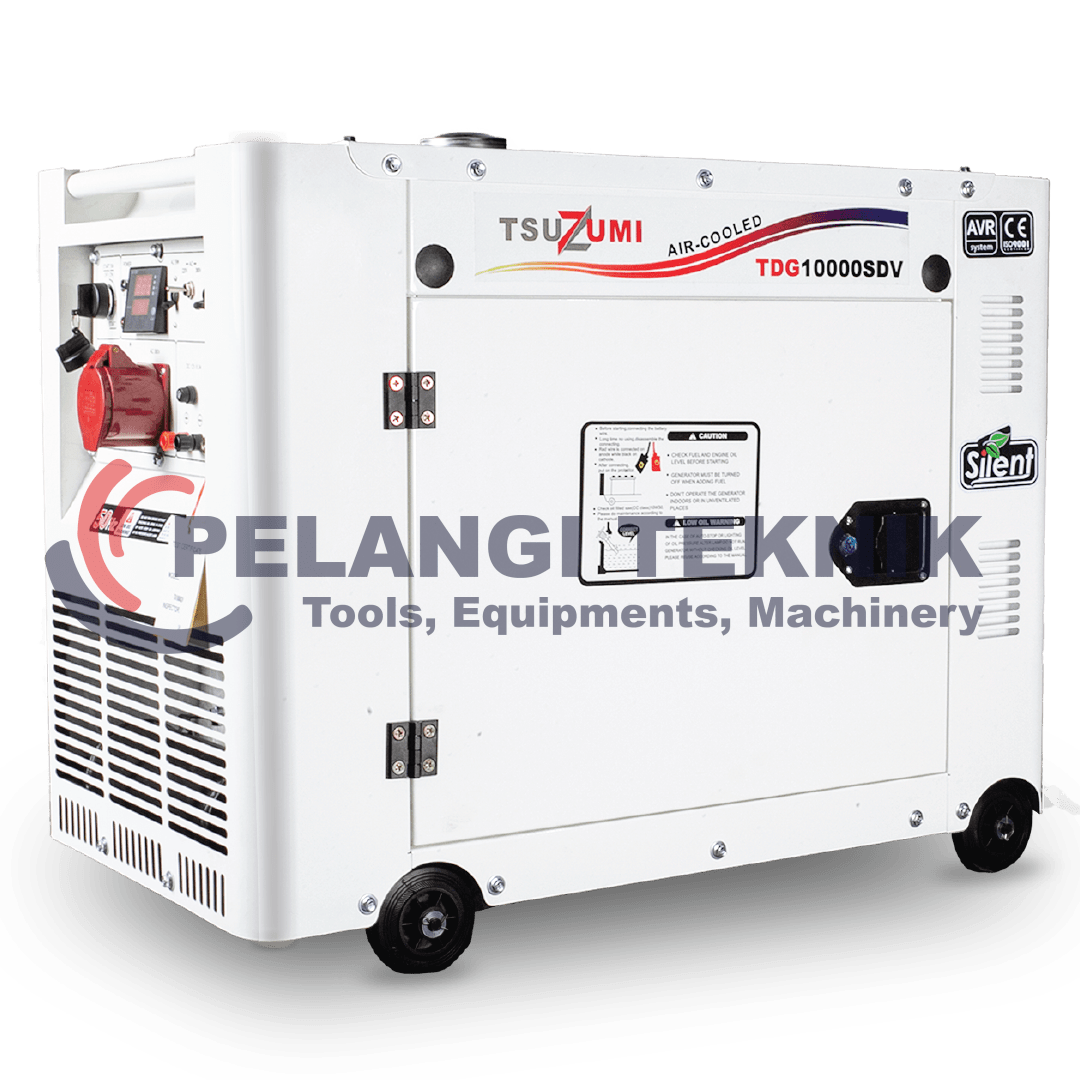 Genset Silent Diesel 9 Kva 7000 watt 3 Phase Tsuzumi TDG 10000 SDV - Pelangi Teknik