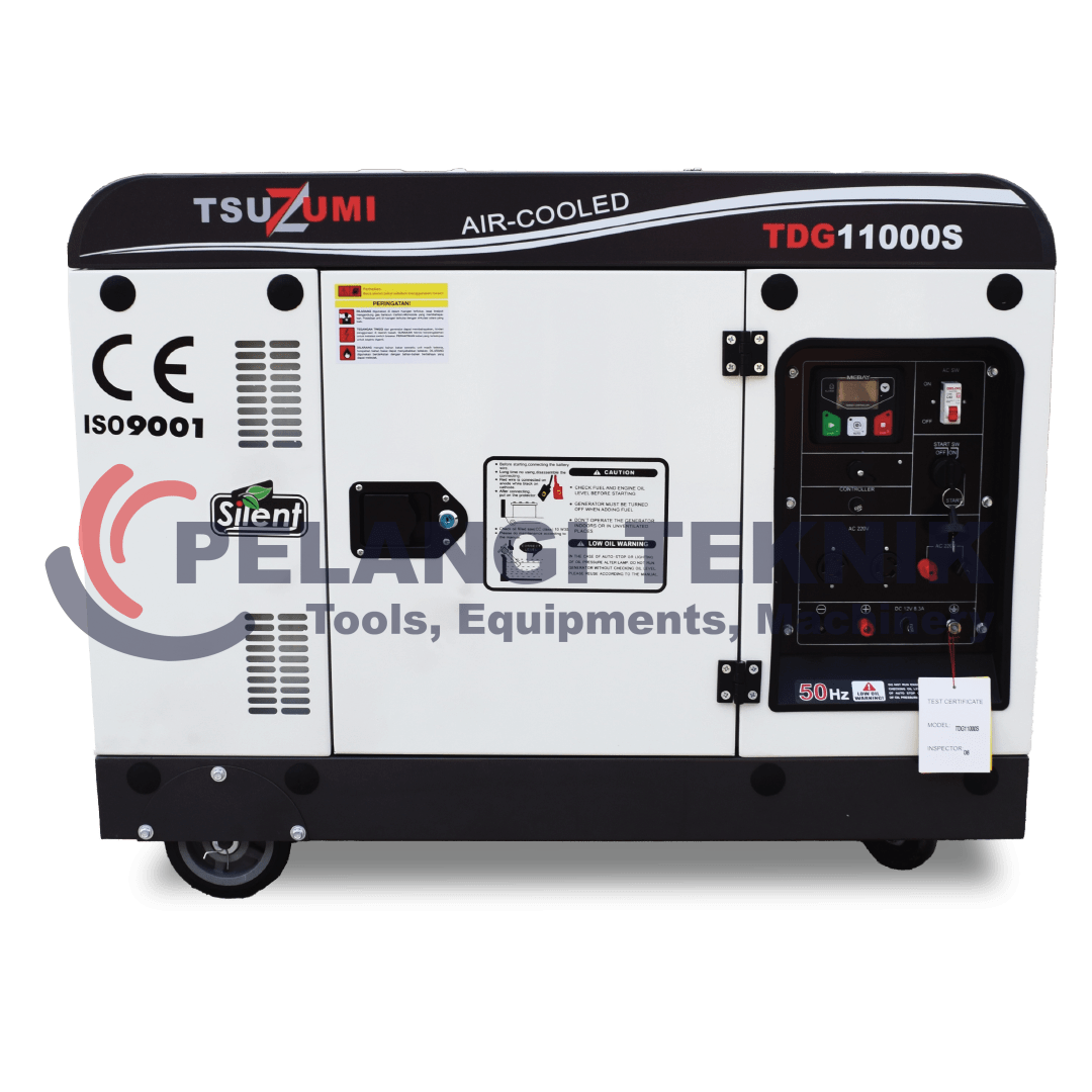 Genset Diesel Silent 10 Kva 8000 8500 watt 1 Phase Tsuzumi TDG 11000 S - Pelangi Teknik