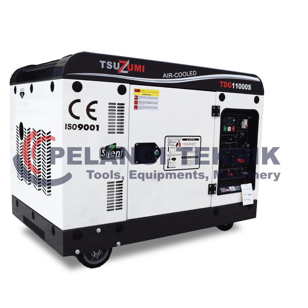 Genset Diesel Silent 10 Kva 8000 8500 watt 1 Phase Tsuzumi TDG 11000 S - Pelangi Teknik