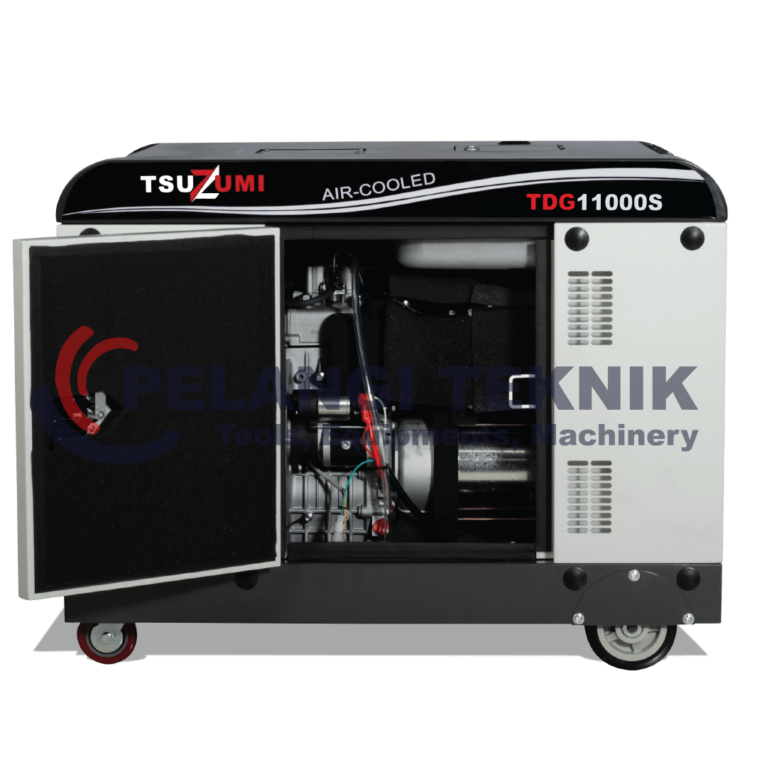 Genset Diesel Silent 10 Kva 8000 8500 watt 1 Phase Tsuzumi TDG 11000 S - Pelangi Teknik