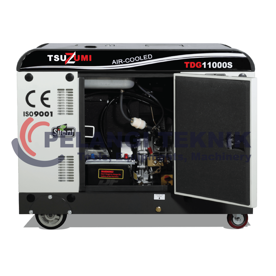 Genset Diesel Silent 10 Kva 8000 8500 watt 1 Phase Tsuzumi TDG 11000 S - Pelangi Teknik