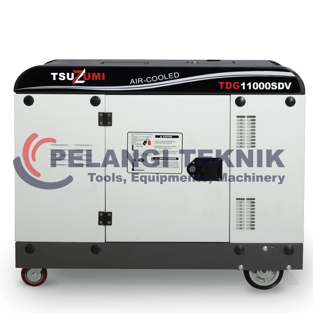 Genset Silent Diesel 10 Kva 8000 8500 watt 3 Phase Tsuzumi TDG 11000 SDV - Pelangi Teknik