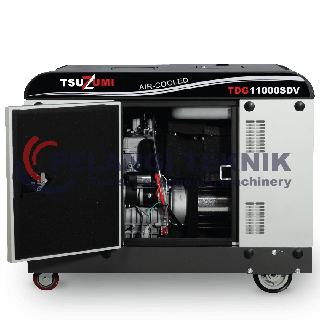 Genset Silent Diesel 10 Kva 8000 8500 watt 3 Phase Tsuzumi TDG 11000 SDV - Pelangi Teknik