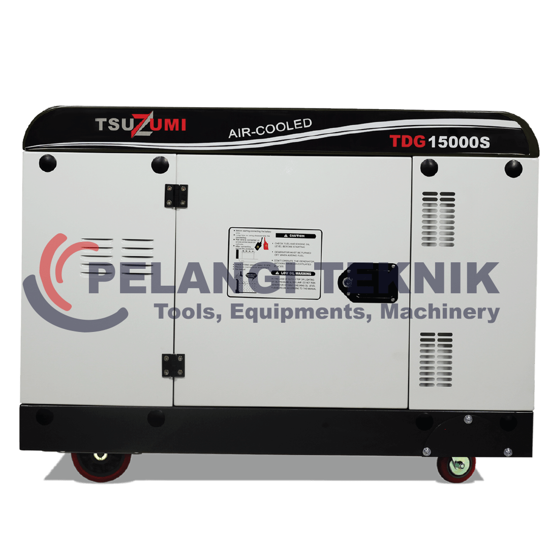 Genset 15 kva Silent Diesel 10000 watt 1 Phase Tsuzumi TDG 15000 S - Pelangi Teknik