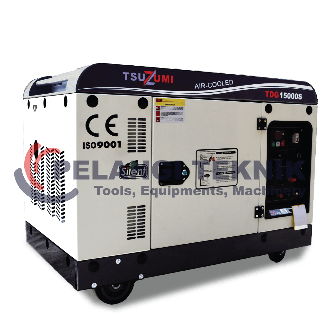 Genset 15 kva Silent Diesel 10000 watt 1 Phase Tsuzumi TDG 15000 S - Pelangi Teknik
