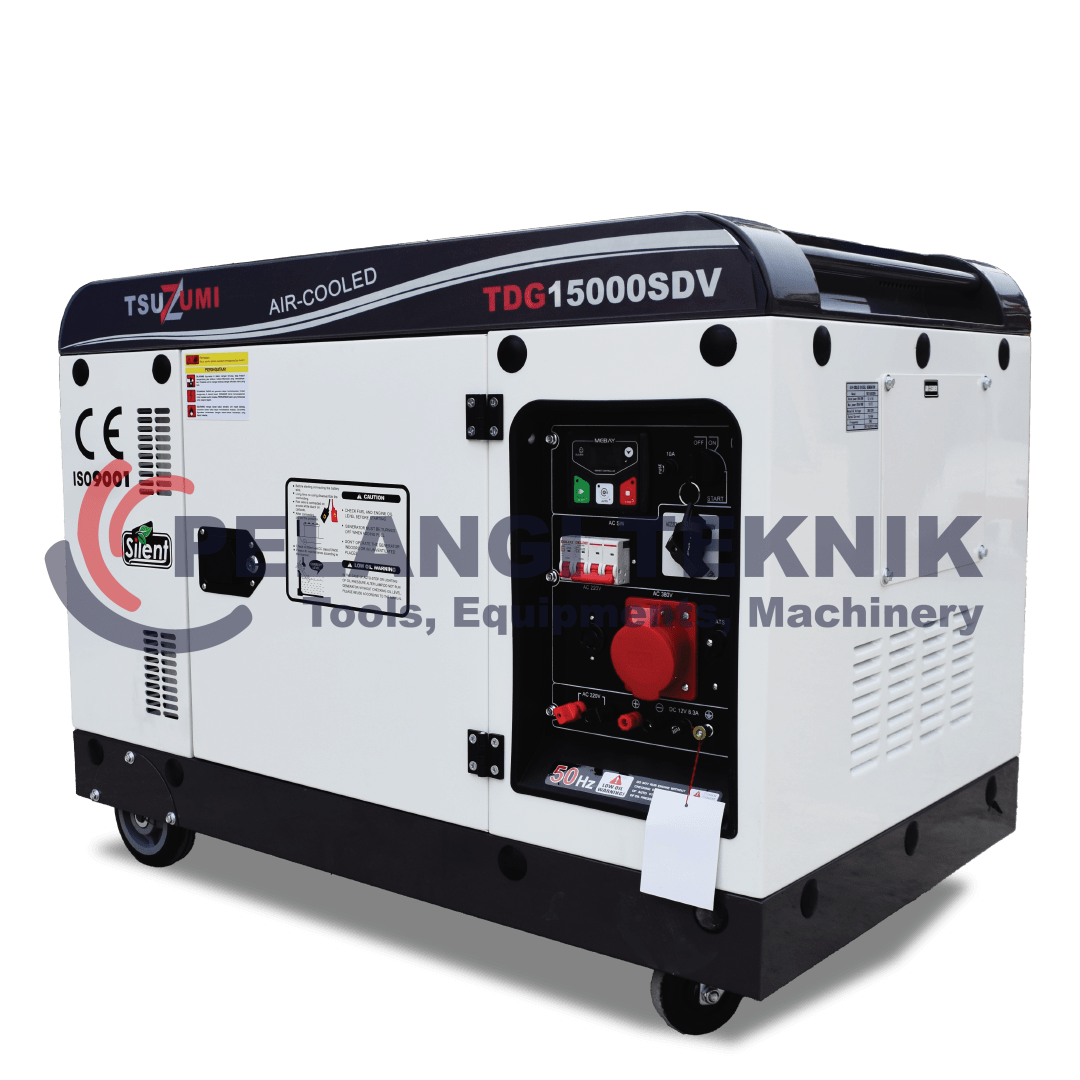 Genset 15 kva Silent Diesel 10000 Watt 3 Phase Tsuzumi TDG 15000 SDV - Pelangi Teknik
