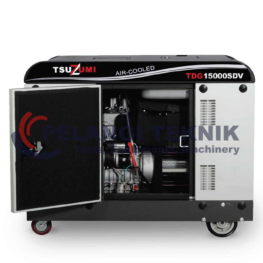 Genset 15 kva Silent Diesel 10000 Watt 3 Phase Tsuzumi TDG 15000 SDV - Pelangi Teknik
