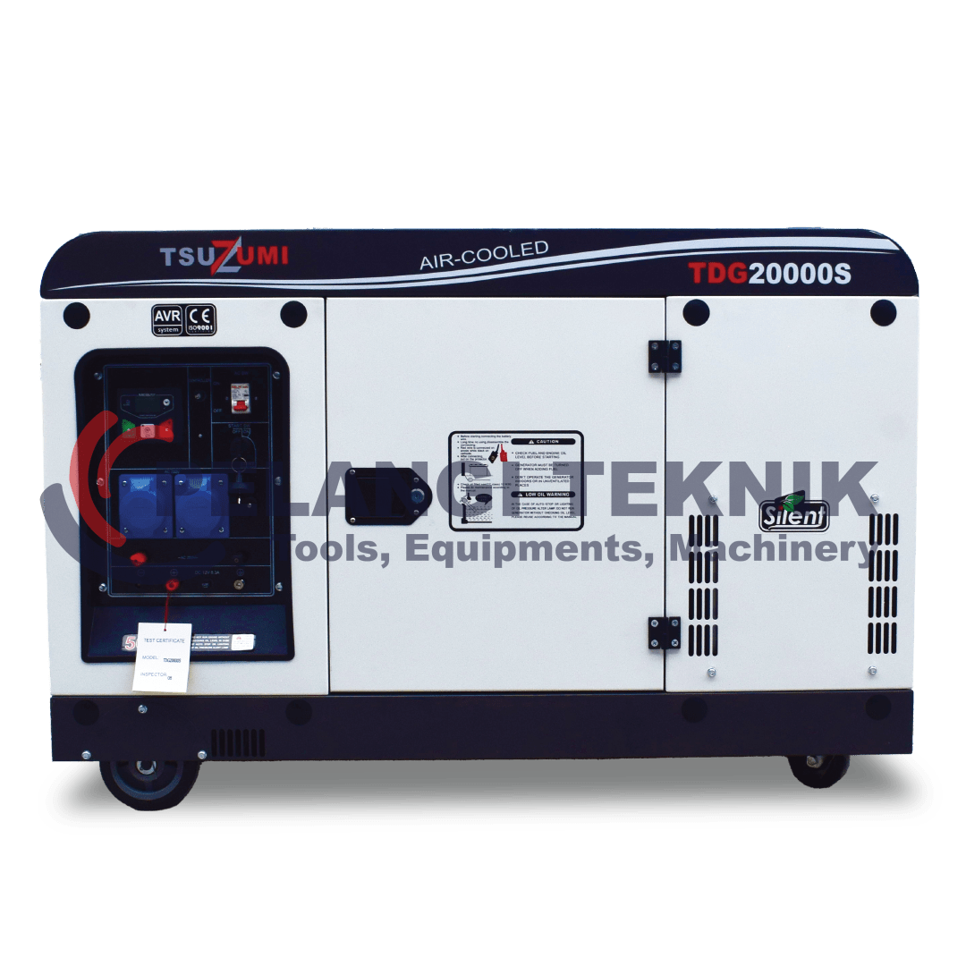 Genset Silent Diesel 20 kva 16000 watt 1 Phase Tsuzumi TDG 20000 S - Pelangi Teknik