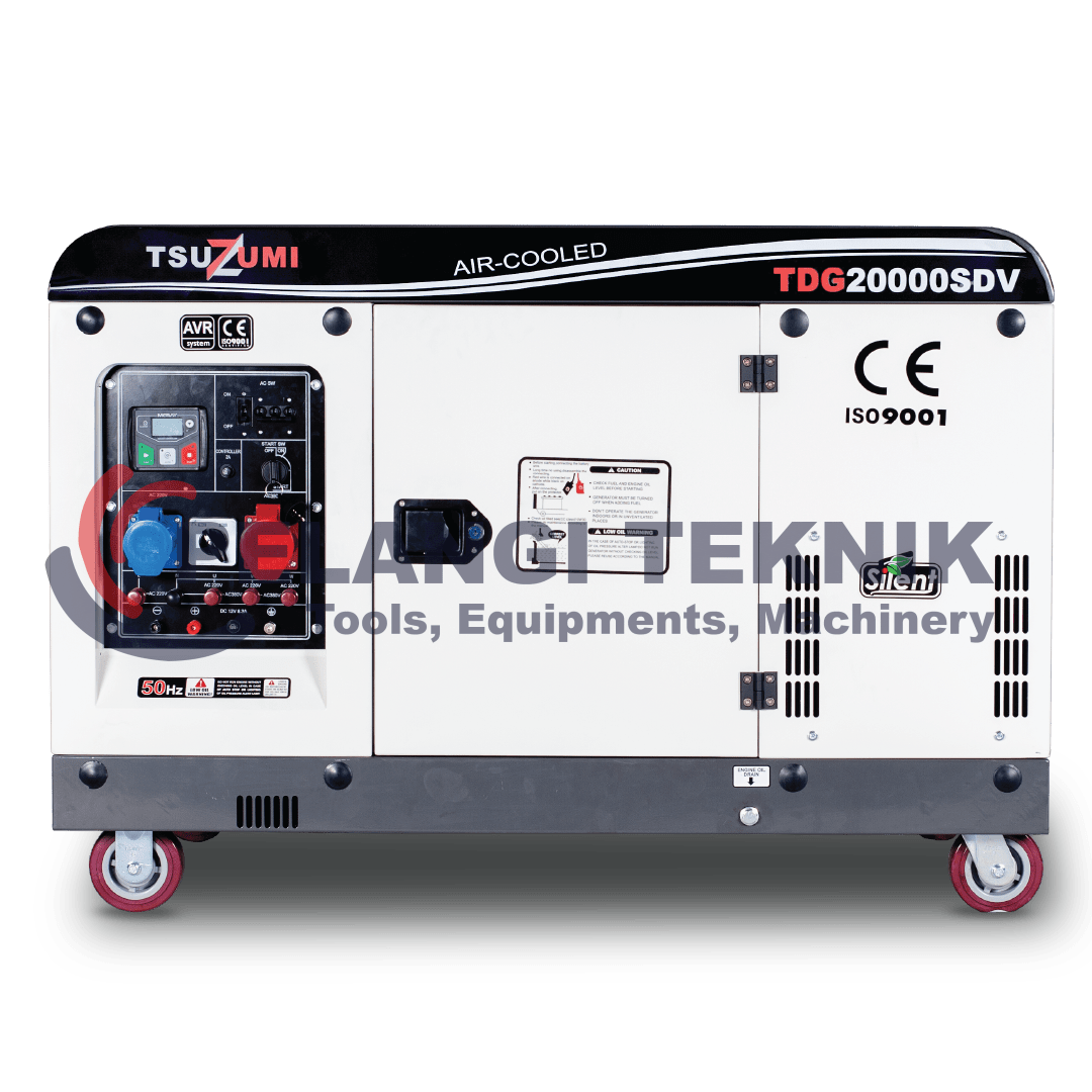 Genset 20 kva 16000 watt 3 Phase Silent Diesel Tsuzumi TDG 20000 SDV - Pelangi Teknik