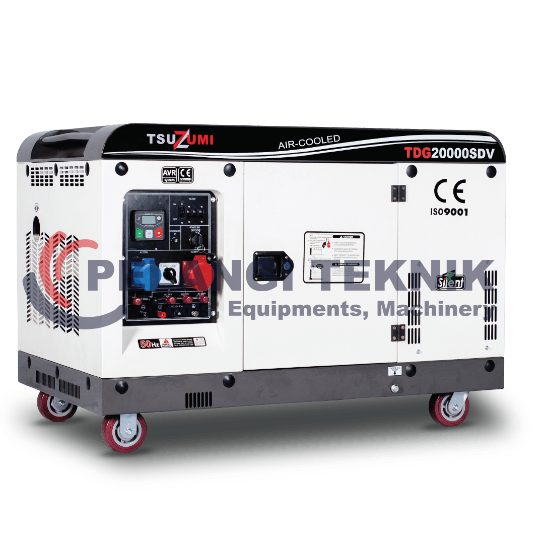 Genset 20 kva 16000 watt 3 Phase Silent Diesel Tsuzumi TDG 20000 SDV - Pelangi Teknik