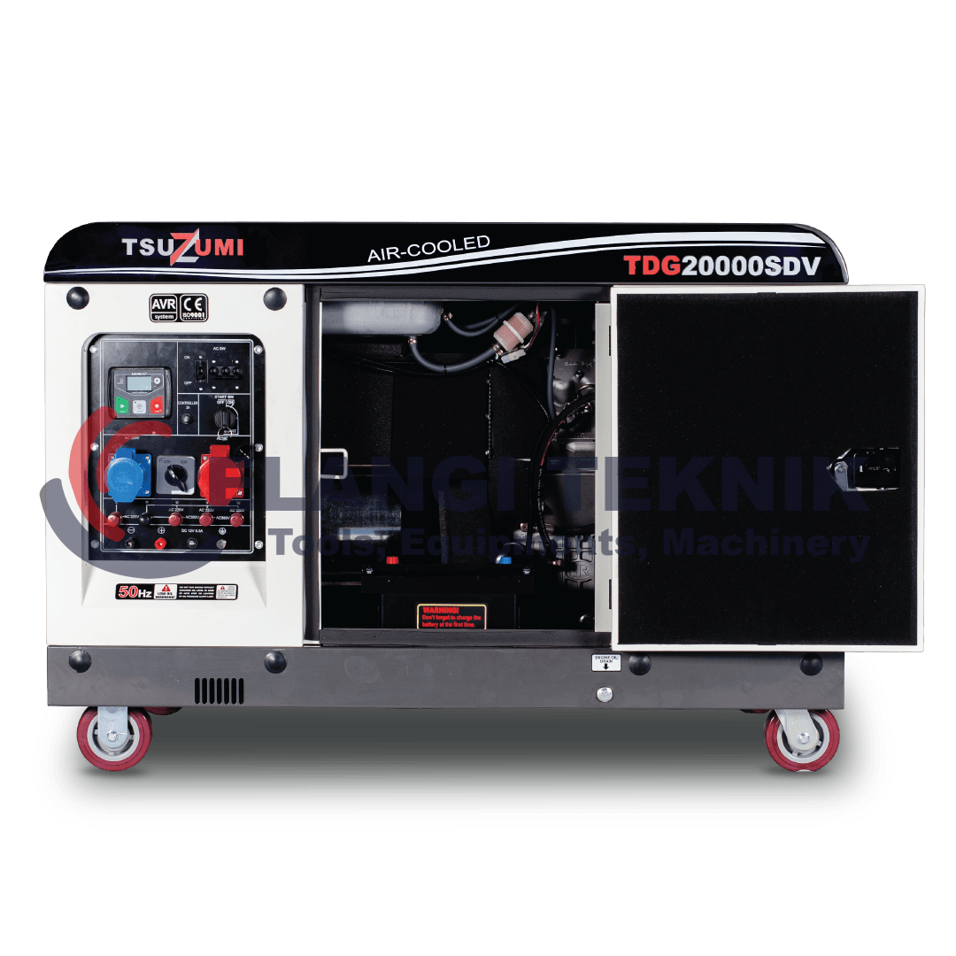 Genset 20 kva 16000 watt 3 Phase Silent Diesel Tsuzumi TDG 20000 SDV - Pelangi Teknik