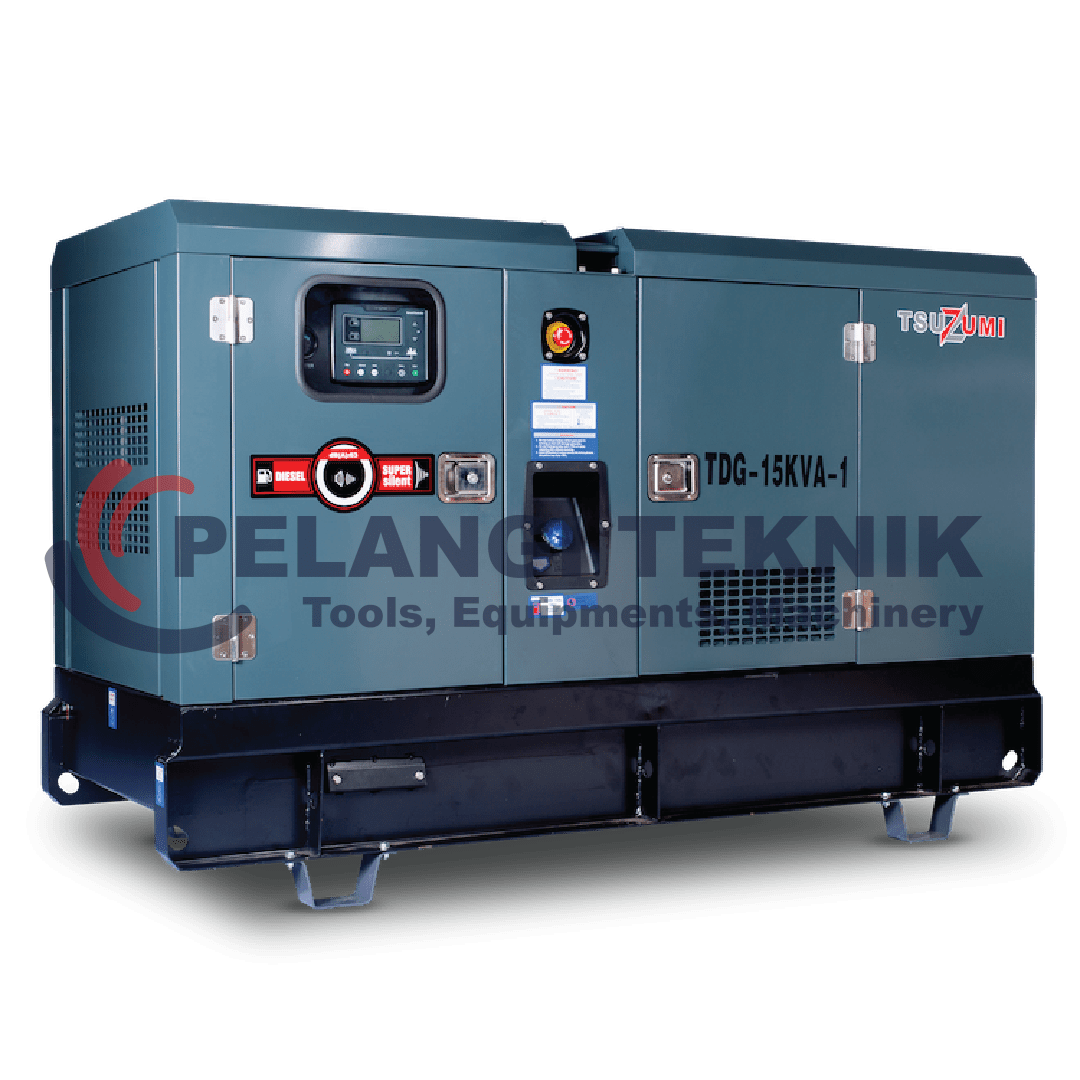 Generator 15 Kva 1 Phase 12000 Watt 4 Cilinder Diesel Tsuzumi TDG 15 kva-1 - Pelangi Teknik