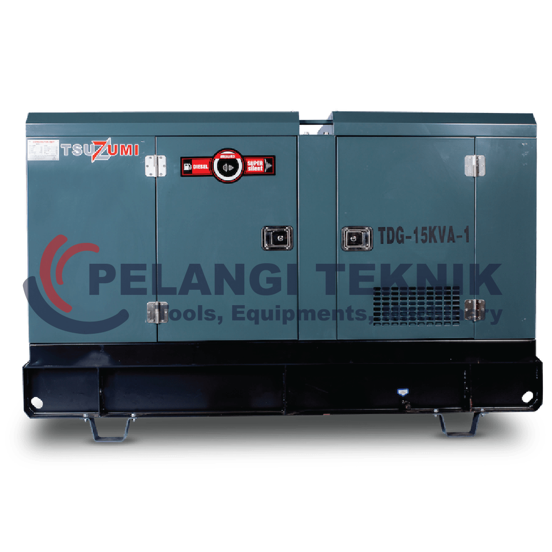 Generator 15 Kva 1 Phase 12000 Watt 4 Cilinder Diesel Tsuzumi TDG 15 kva-1 - Pelangi Teknik