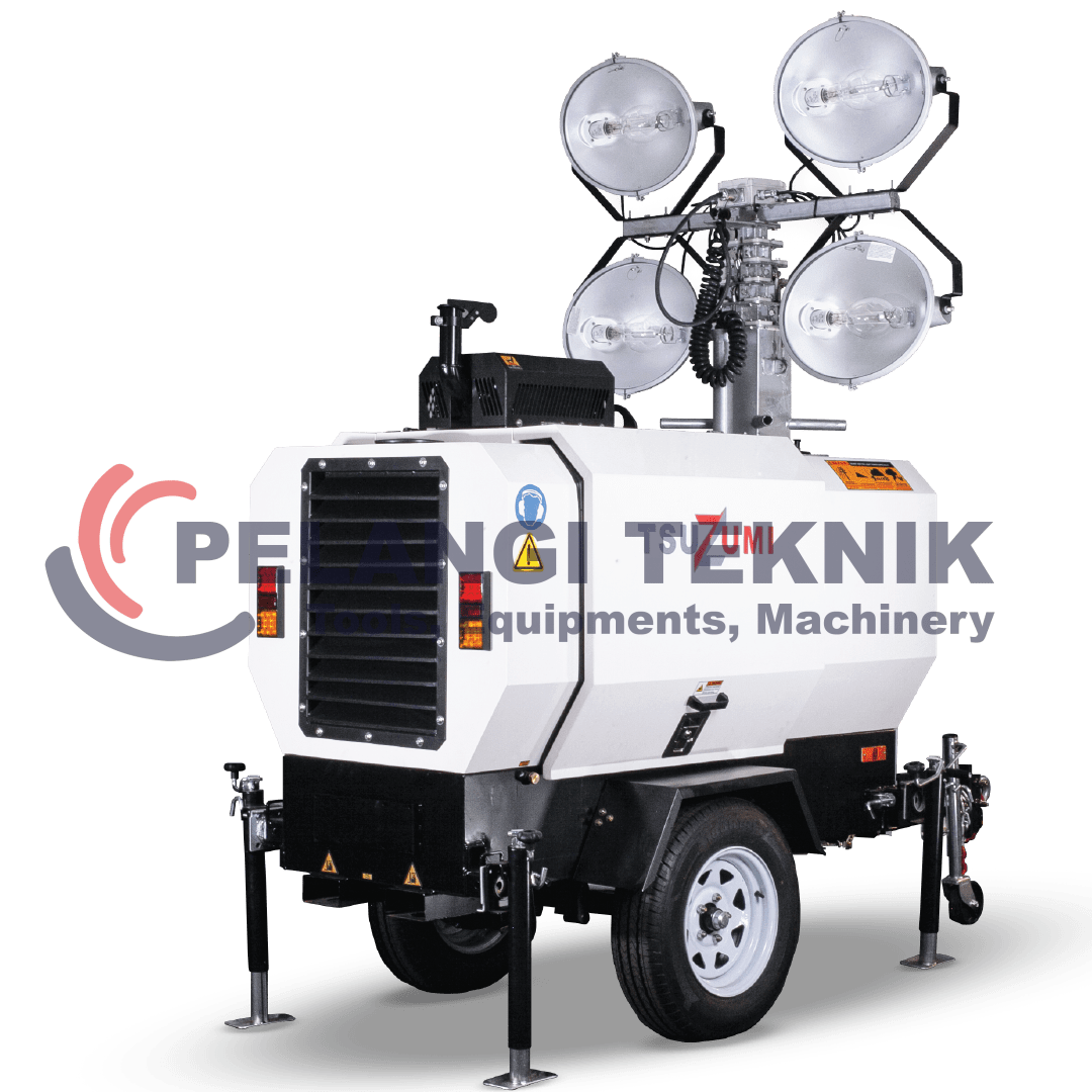 Tower Light Generator 4 x 1000 watt Tsuzumi LT 9 Model Trailer - Pelangi Teknik