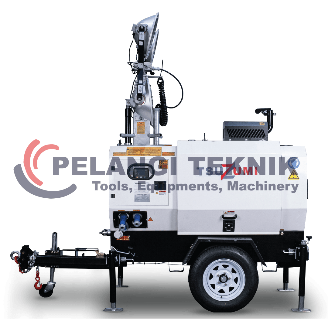 Tower Light Generator 4 x 1000 watt Tsuzumi LT 9 Model Trailer - Pelangi Teknik