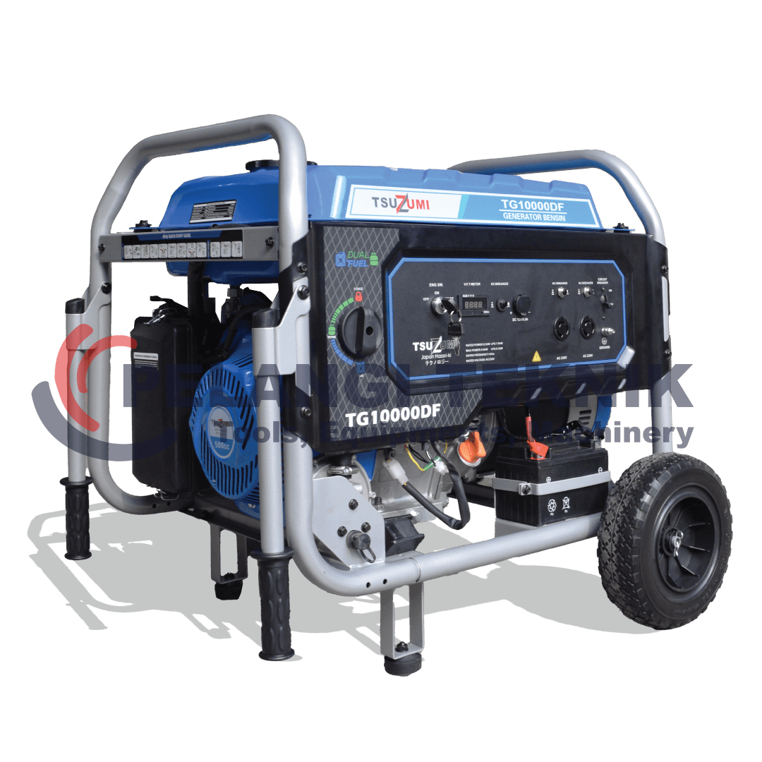 Genset 10 kva 1 phase bensin & Lpg Tsuzumi TG 10000DF - Pelangi Teknik