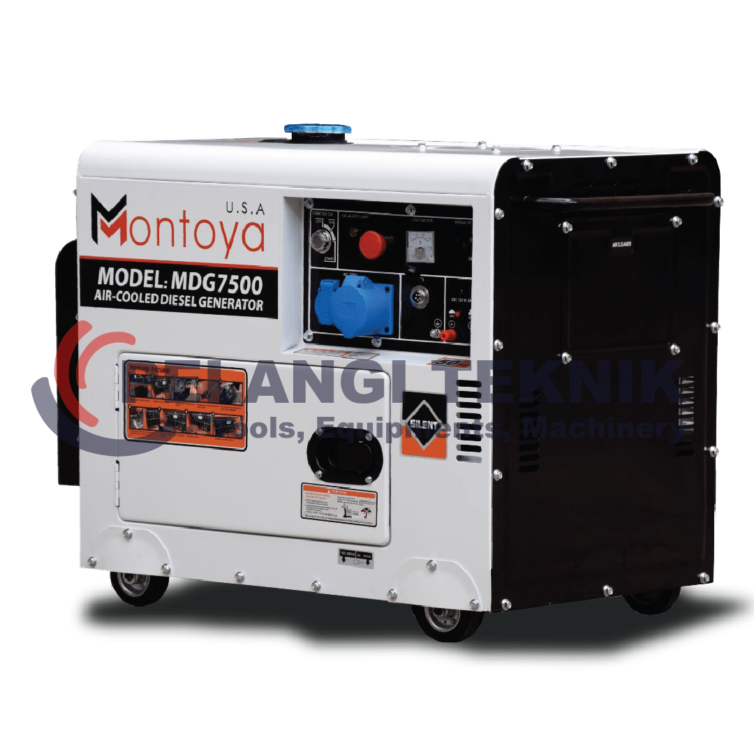 Genset Silent Diesel 5000 Watt 1 Phase Montoya MDG 7500 - Pelangi Teknik