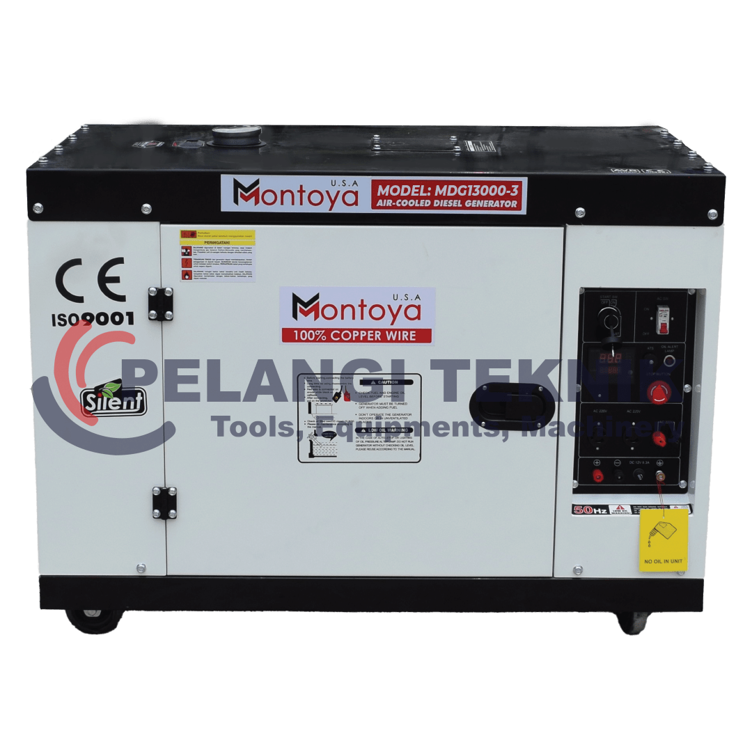 Genset Silent Diesel 10 Kva 8000 watt 3 Phase Montoya MDG 13000-3 - Pelangi Teknik