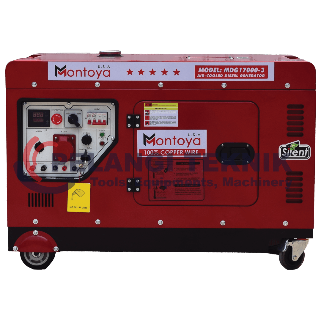 Genset Silent Diesel 15 kva 10000 watt 3 phase Montoya MDG 17000-3 - Pelangi Teknik