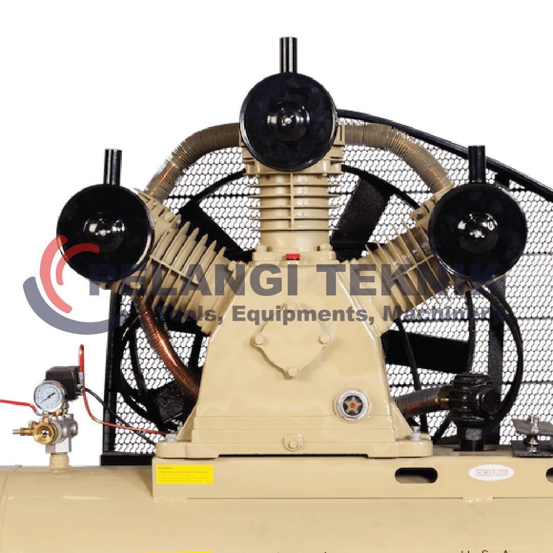 Kompresor angin 5 hp 8 bar 3 piston MONTOYA 5,5 hp T-0.4/8 + Dinamo 5,5 hp 3 phase - Pelangi Teknik