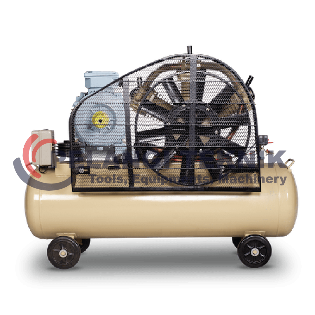 Kompresor Angin 7,5 hp 8 bar Montoya T-0.73/8 + Dinamo 7,5 hp 3 phase FAW 100% full tembaga - Pelangi Teknik