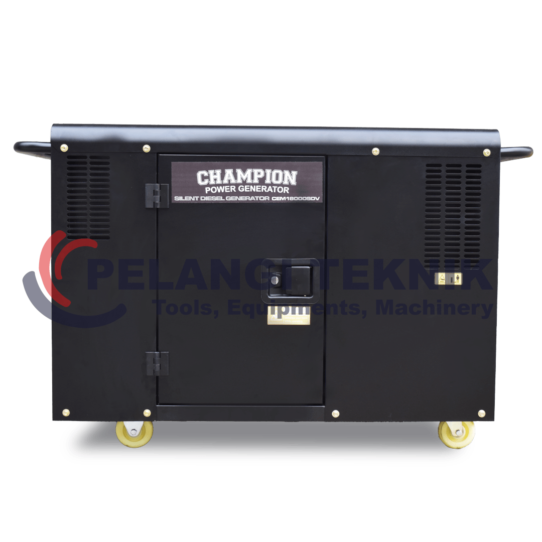 Genset Silent 15 KVA Champion CEM 18000 SDV Diesel - Pelangi Teknik