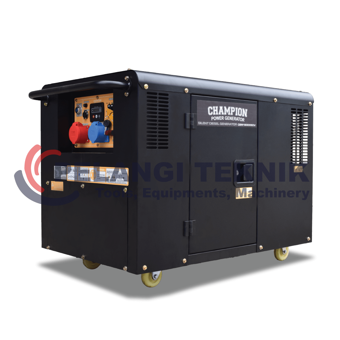 Genset Silent 15 KVA Champion CEM 18000 SDV Diesel - Pelangi Teknik