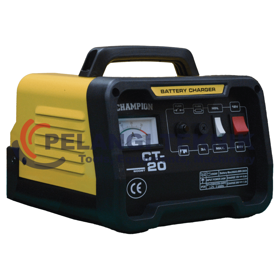Charger Aki 20 Amper Champion CT 20A - Pelangi Teknik