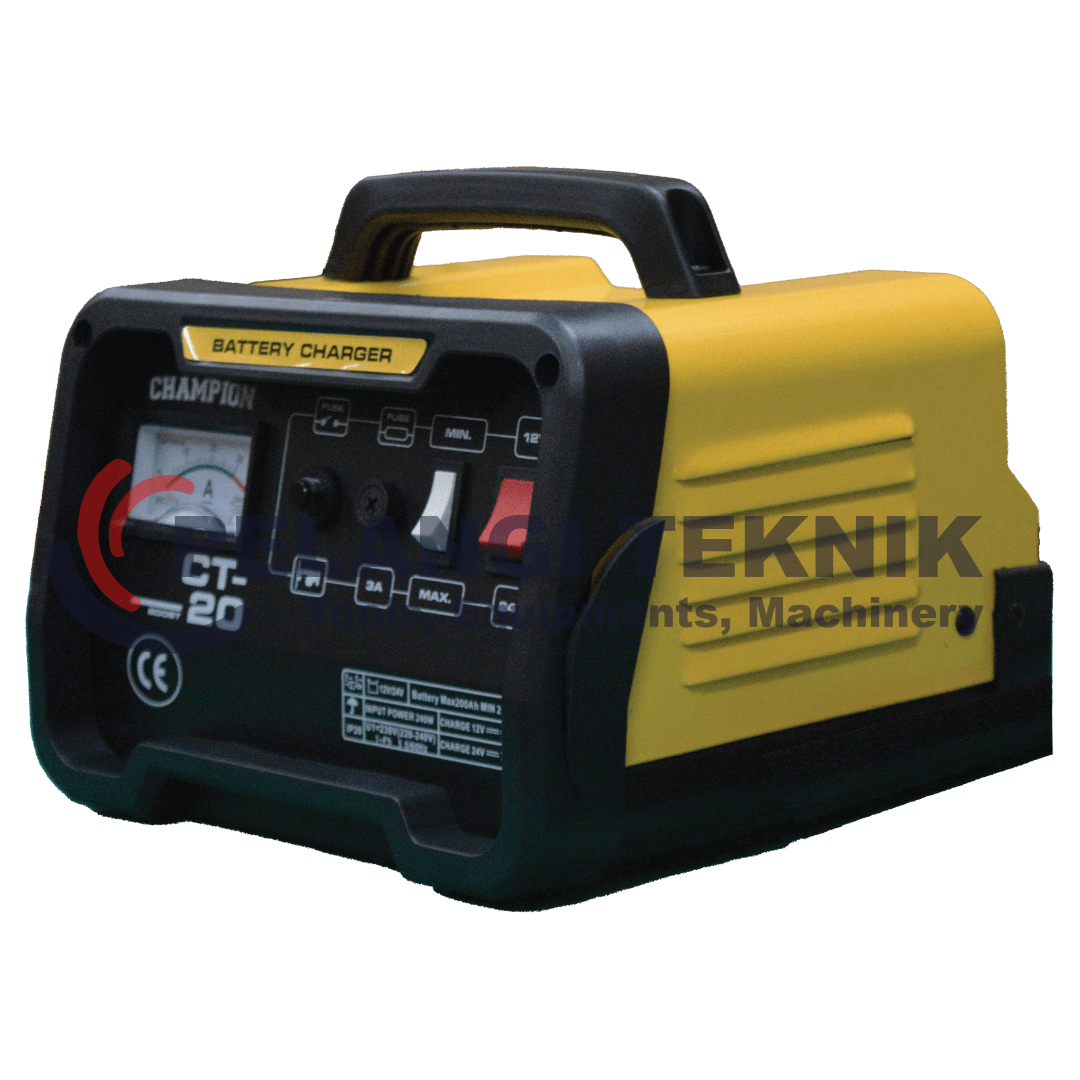 Charger Aki 20 Amper Champion CT 20A - Pelangi Teknik