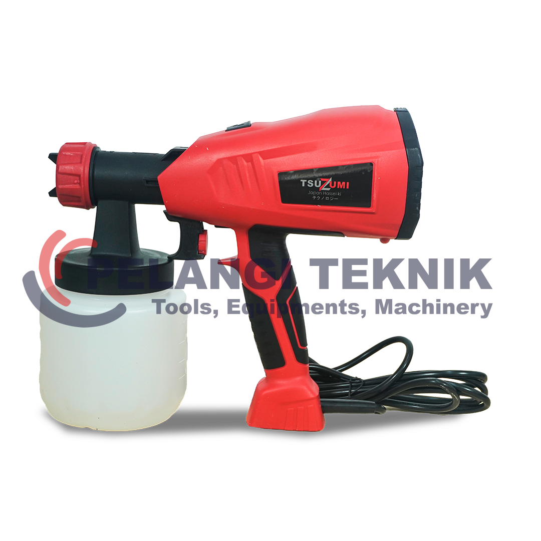 TSUZUMI THH15A Spray Gun Listrik 400W – Alat Semprot Cat Portable Tangki 800ml - Pelangi Teknik