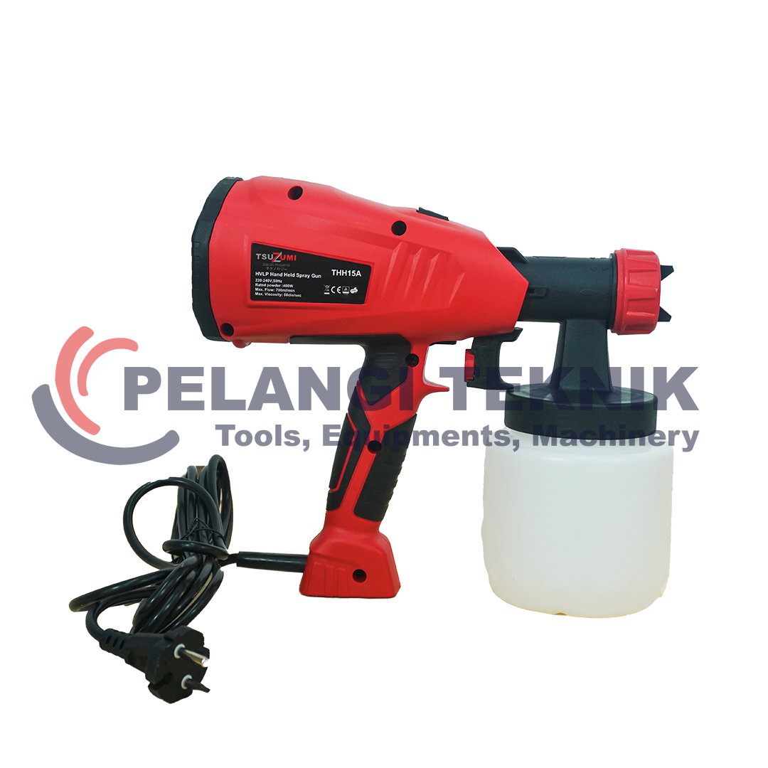 TSUZUMI THH15A Spray Gun Listrik 400W – Alat Semprot Cat Portable Tangki 800ml - Pelangi Teknik