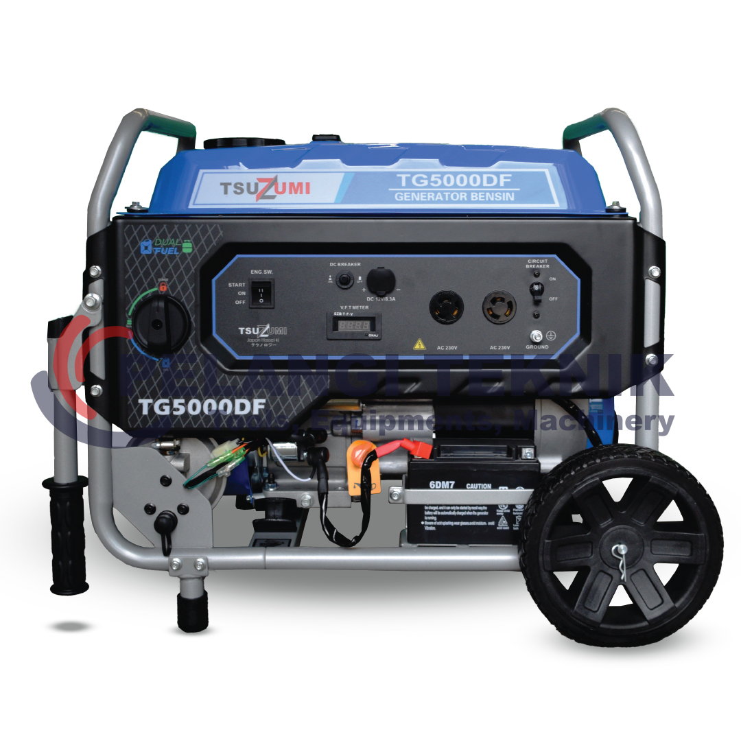 Genset Gas LPG 3000 3200 watt DUAL FUEL Tsuzumi TG5000DF - Pelangi Teknik
