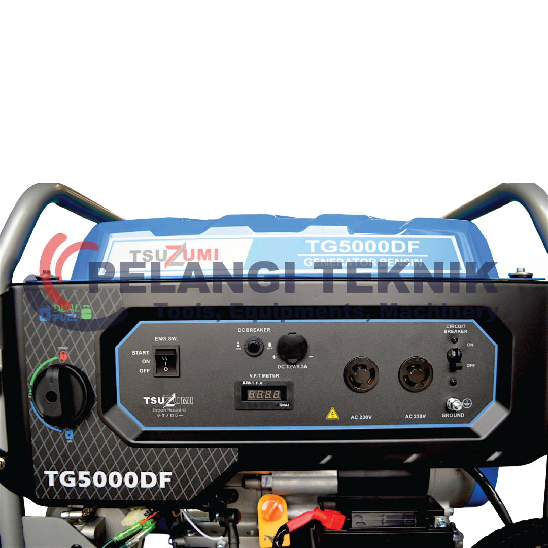 Genset Gas LPG 3000 3200 watt DUAL FUEL Tsuzumi TG5000DF - Pelangi Teknik