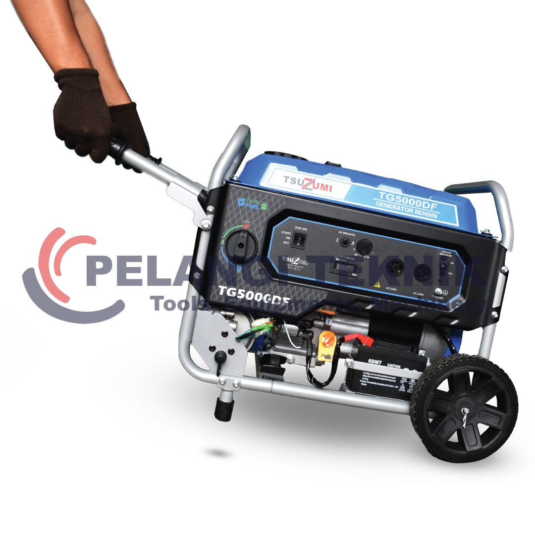 Genset Gas LPG 3000 3200 watt DUAL FUEL Tsuzumi TG5000DF - Pelangi Teknik