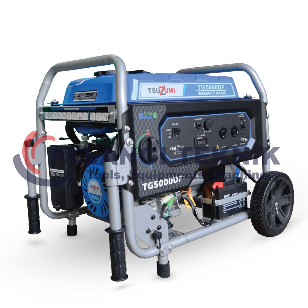 Genset Gas LPG 3000 3200 watt DUAL FUEL Tsuzumi TG5000DF - Pelangi Teknik