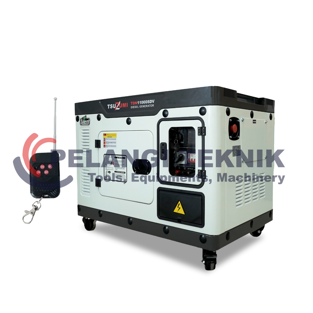 Genset Silent Diesel 10 Kva 3 Phase Tsuzumi TDN11000SDV Remote - Pelangi Teknik