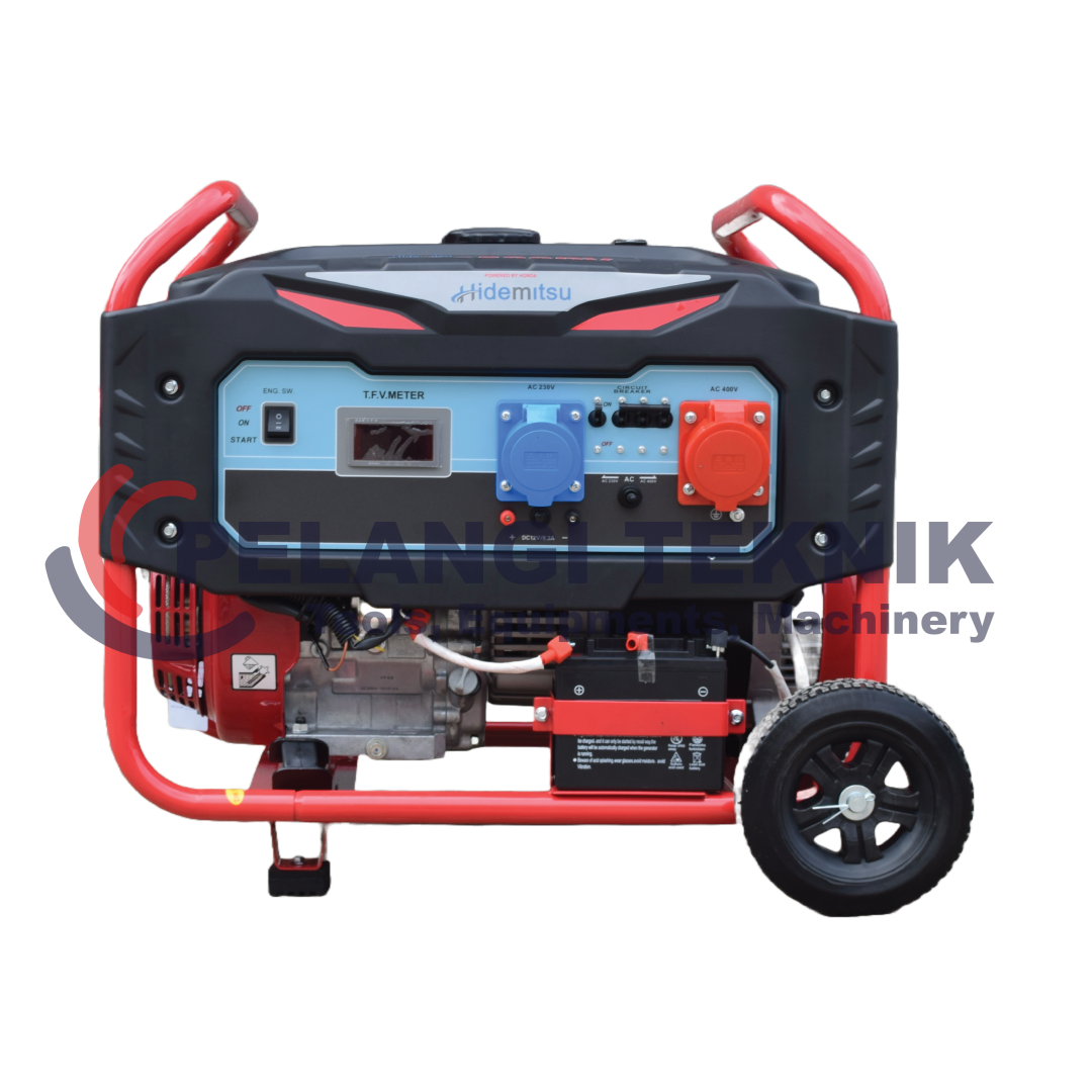 Genset Open 8 KVA Bensin HG 8500DV Hidemitsu - Pelangi Teknik