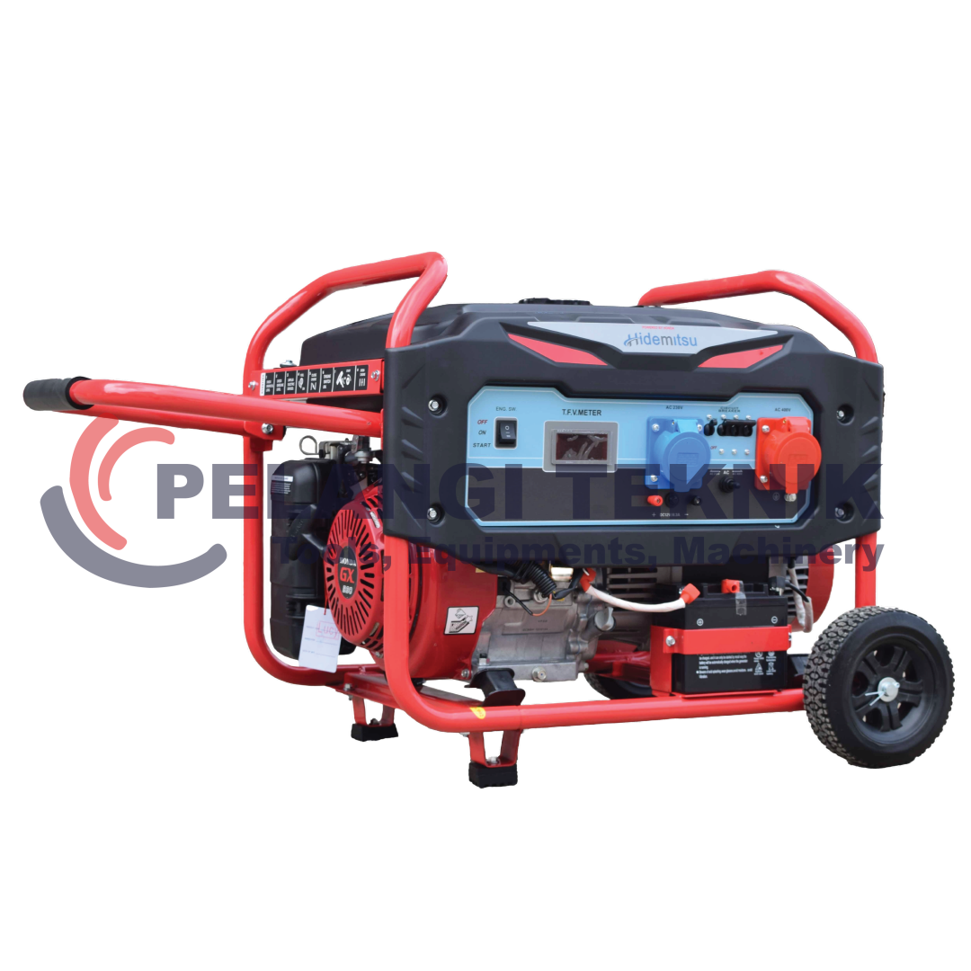 Genset Open 8 KVA Bensin HG 8500DV Hidemitsu - Pelangi Teknik