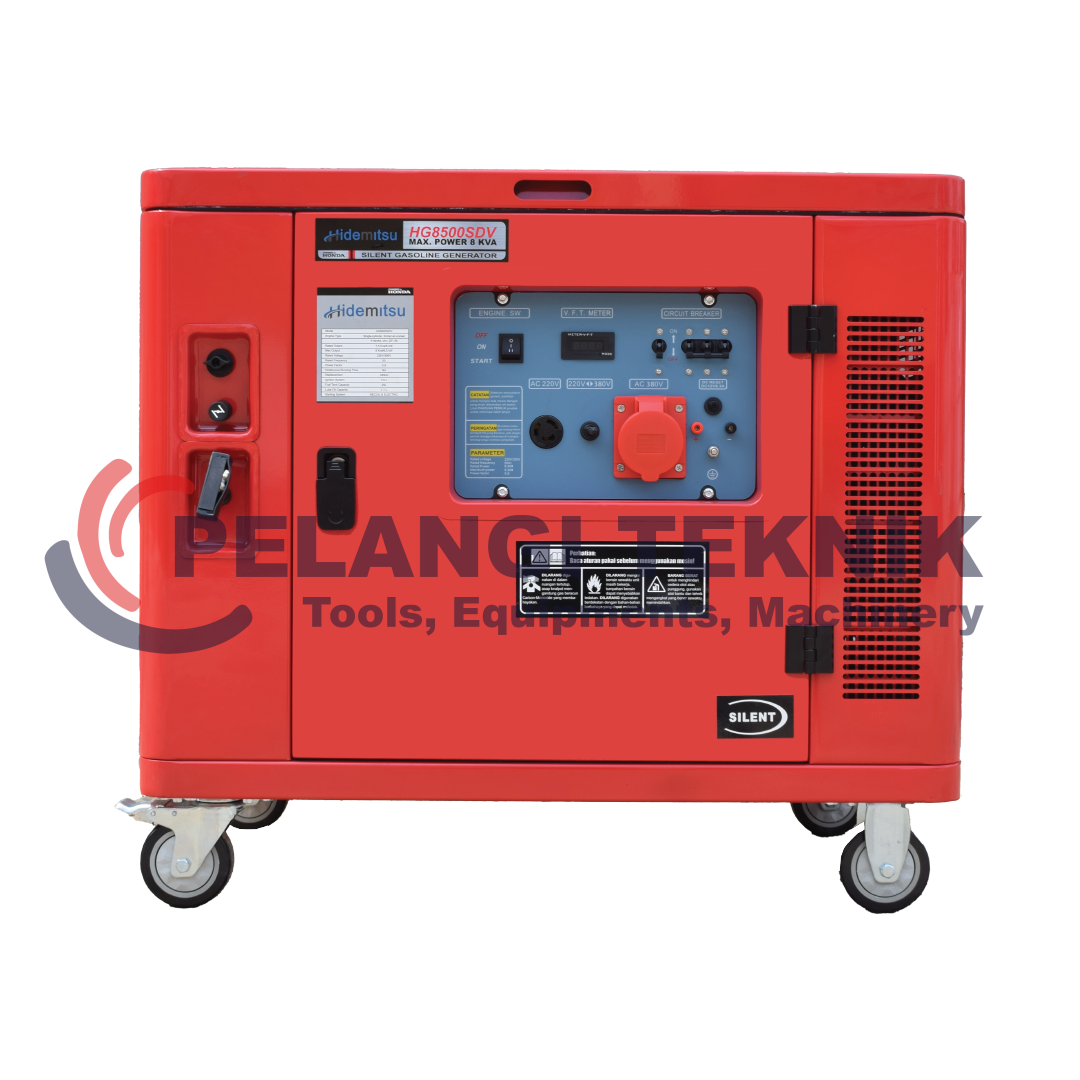Genset Silent 8 KVA Bensin Hidemitsu HG 8500SDV - Pelangi Teknik