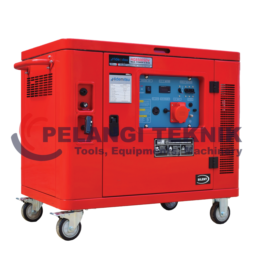 Genset Silent 8 KVA Bensin Hidemitsu HG 8500SDV - Pelangi Teknik