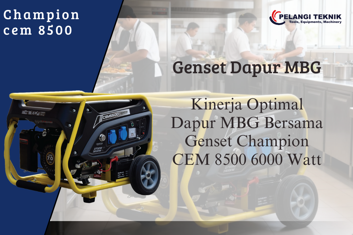 Genset Champion CEM 8500 Dukung Dapur MBG