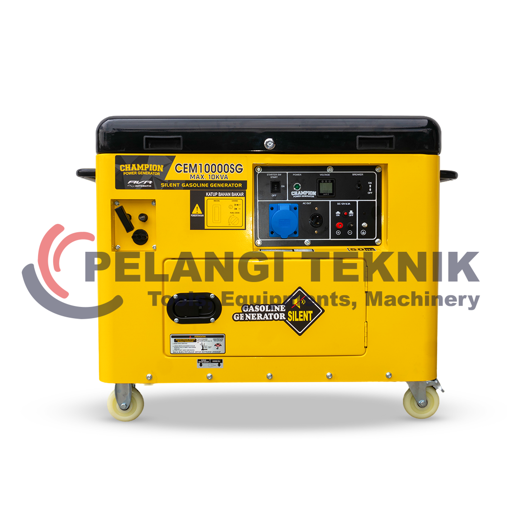 Genset Silent Bensin 10 KVA CHampion CEM10000SG - Pelangi Teknik